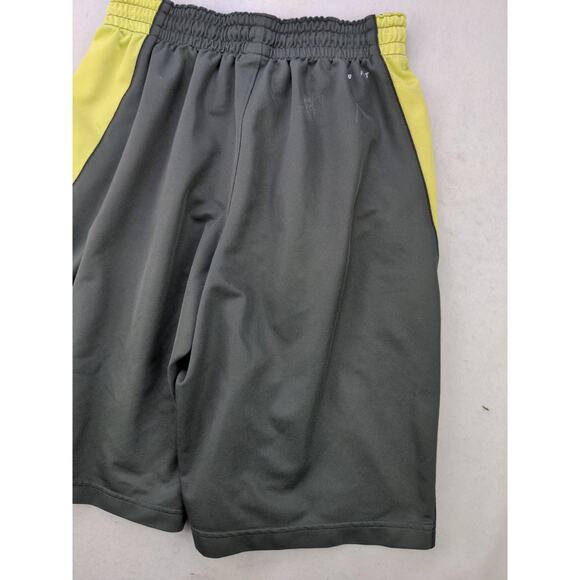 Nike Drifit Athletic Shorts Size L Gray & Yellow Embroidered Swoosh Logo - Picture 6 of 11